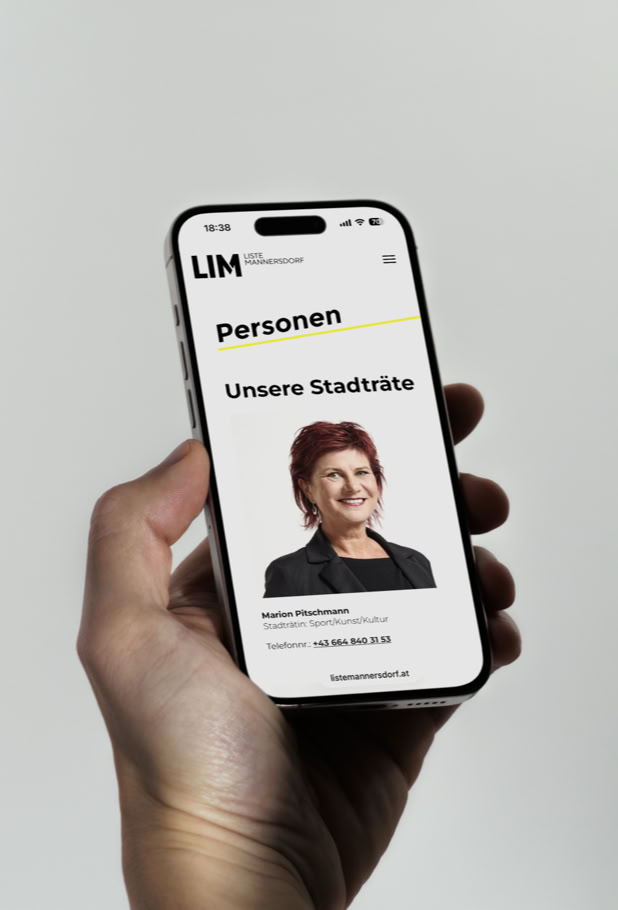 LIM Liste Mannersdorf mobile Website