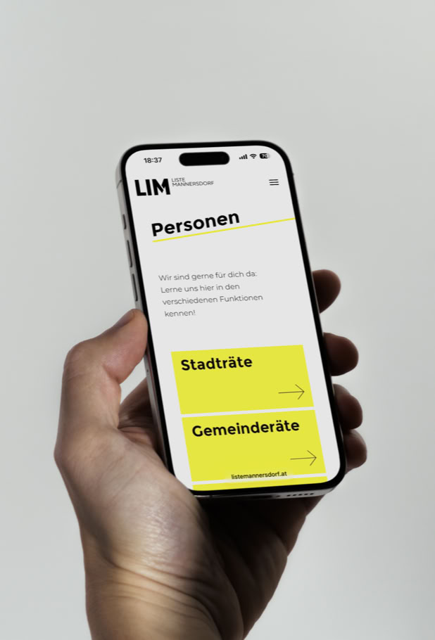 LIM Liste Mannersdorf mobile Website